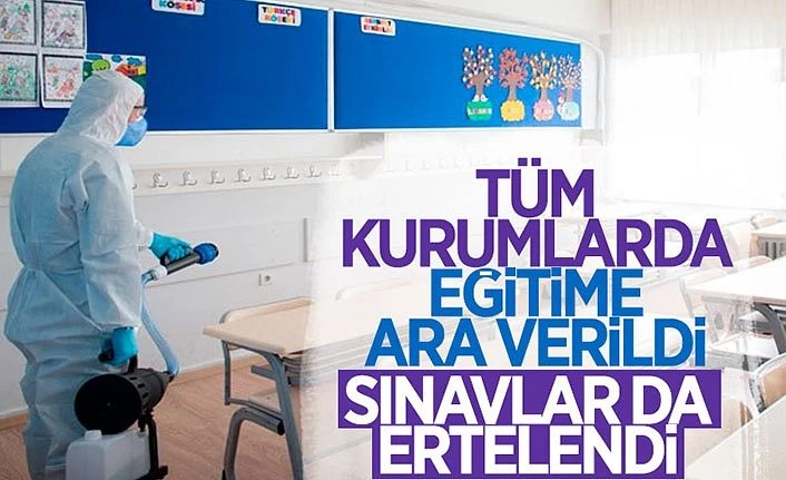 Cumhurbaşkanı Erdoğan: Yüz yüze eğitime ara veriyoruz