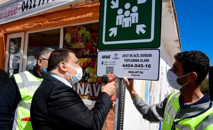 Doğal afet ve acil durumlar için toplanma alanları işaretleniyor