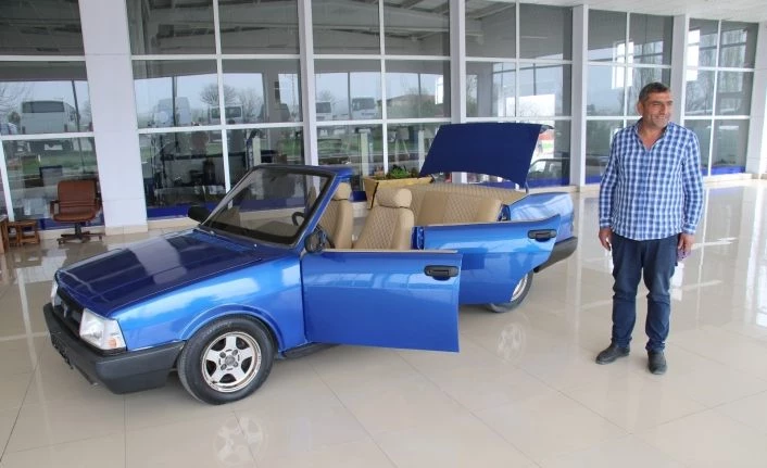 Hurda otomobil,  üstü açık lüks otomobile döndü