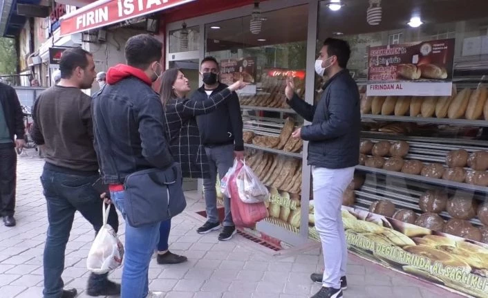 Iğdır’da pide kuyruğunda maske tartışması