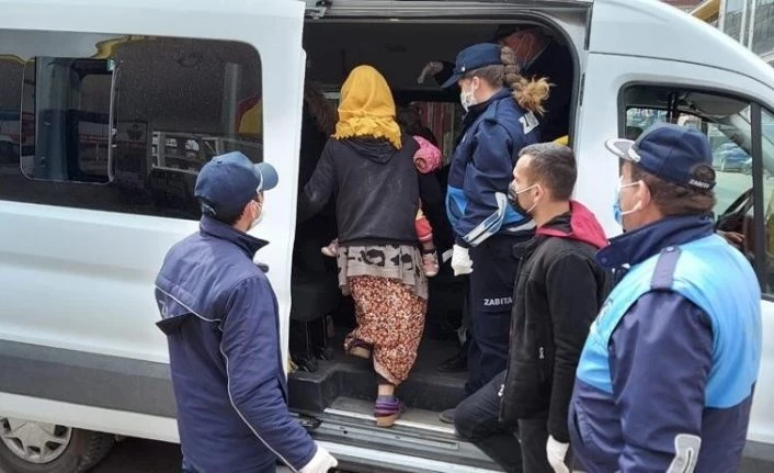Kars’ta zabıta dilencileri topladı