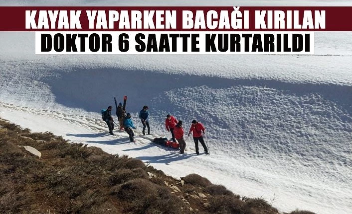 Van'da kayak yaparken bacağı kırılan doktor 6 saatte kurtarıldı