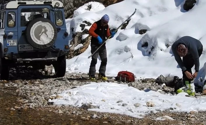 (Özel Haber) Munzur Dağlarında dağ kayağı keyfi