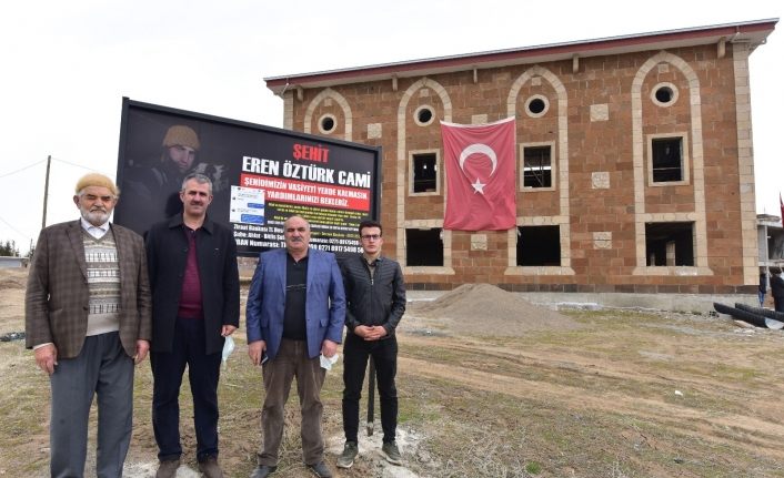 Şehit Eren Öztürk’ün vasiyet ettiği cami inşaatı hayırseverlerin yardımını bekliyor