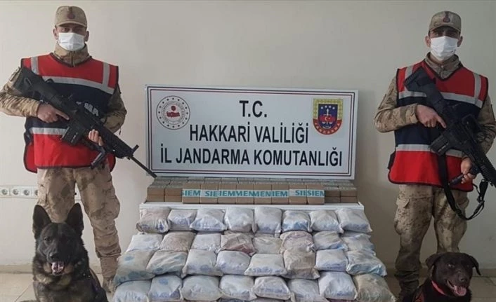 Yüksekova kırsalında 105 kilo uyuşturucu ele geçirildi
