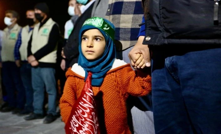 Ağrı’da İsrail’in Filistinlilere saldırıları protesto edildi