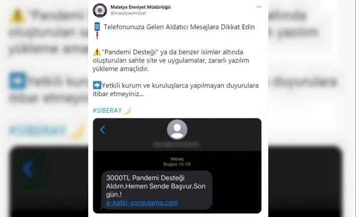 Emniyetten "pandemi desteği" uyarısı