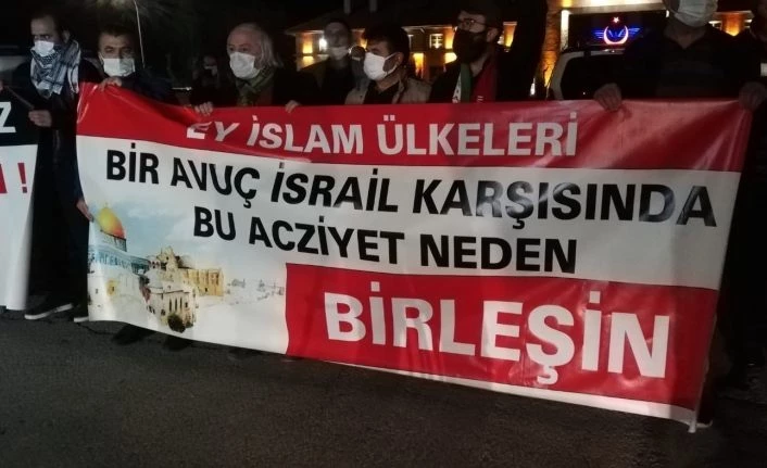 Erzurum’dan Filistin’e destek İsrail’e sert tepki
