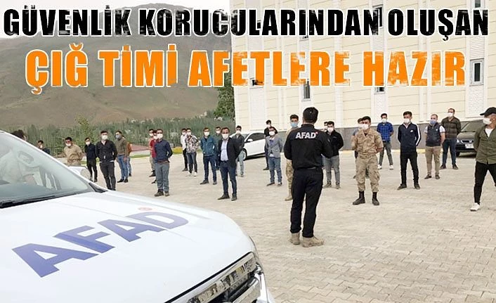 Van'da güvenlik korucularından oluşan çığ timi afetlere hazır