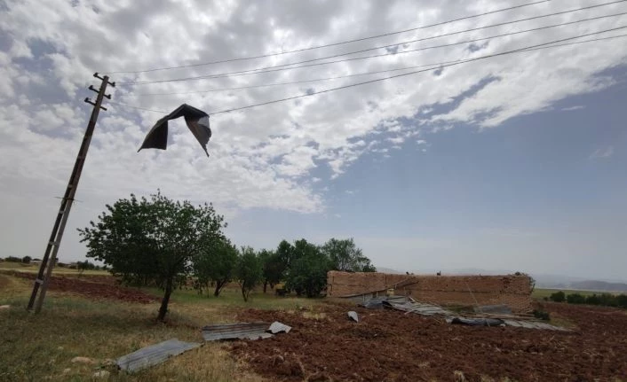 Tunceli’de fırtına çatıları uçurdu, hayvanları telef etti