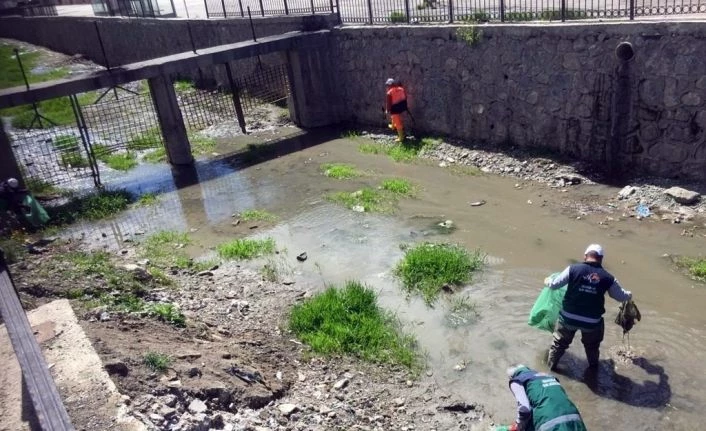 Van Büyükşehir Belediyesinden balık göçü temizliği