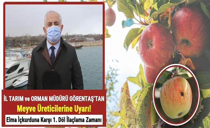 Van İl Tarım Müdürü Görentaş'tan elma iç kurduna karşı ilaçlama uyarısı