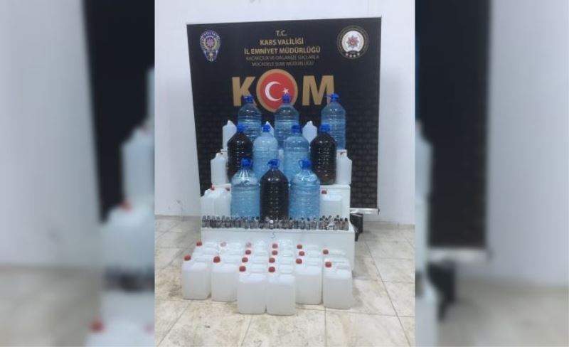 Kars’ta sahte içki ele geçirildi